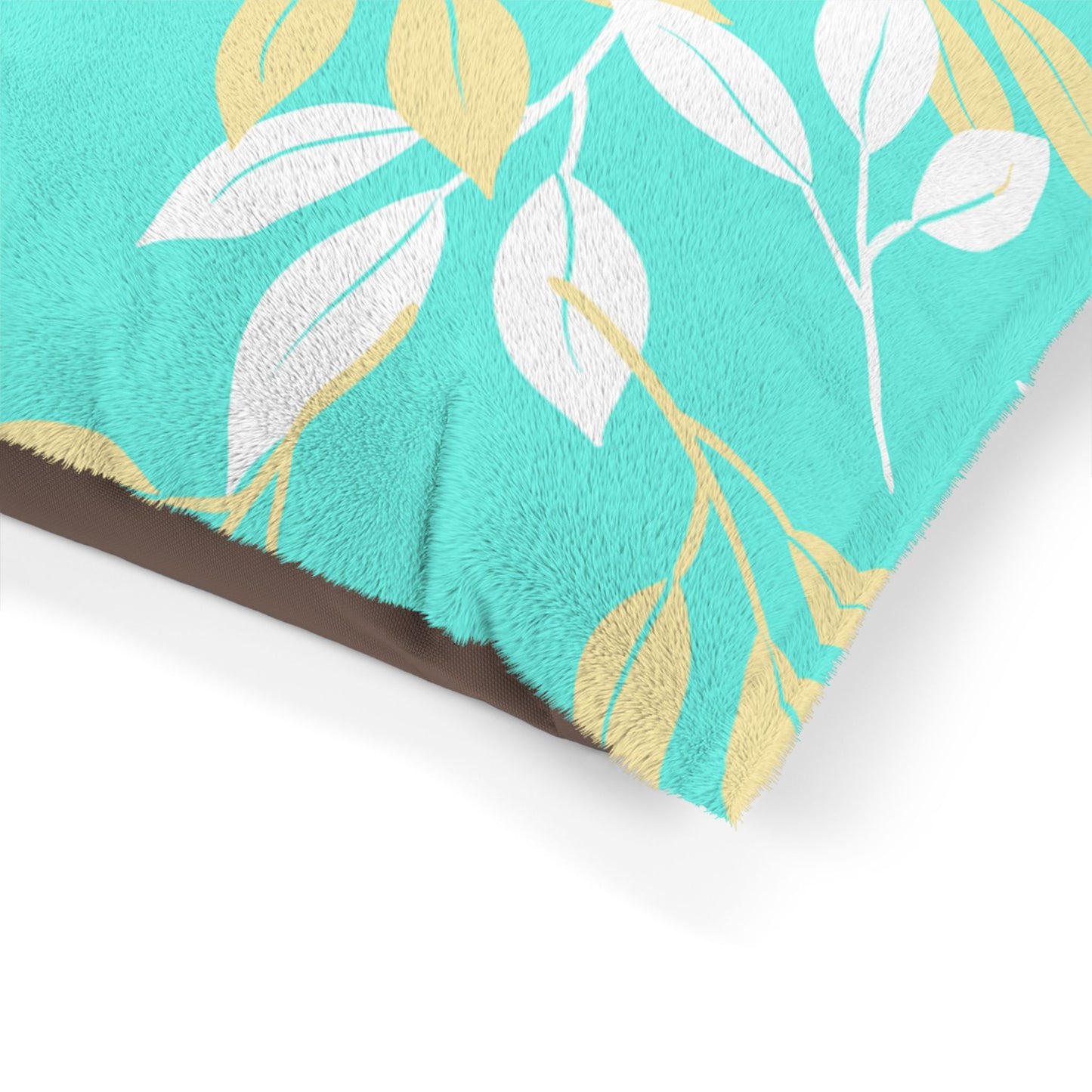 Elegant Personalized Pet Bed with Leaf Design, Cozy Dog Bed, Custom Pet Cushion, Stylish Puppy Mattress, Fall Decor for Animals