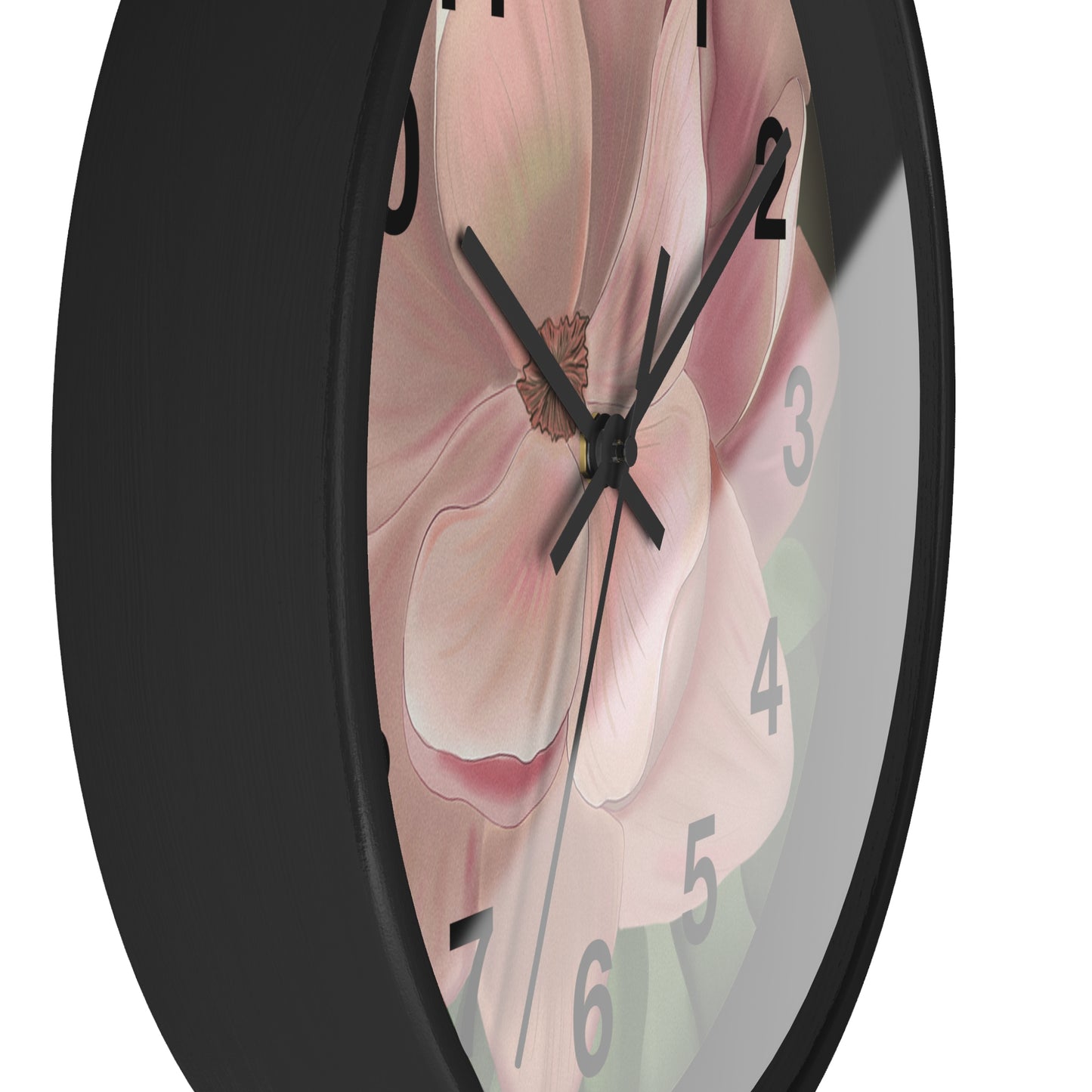 Floral Wall Clock - Elegant Timepiece, Home Decor, Gift for Flower Lovers, Mother's Day, Spring Decor, Nature Inspired