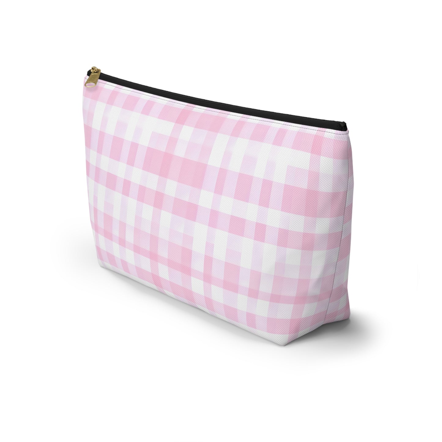 Chic Pink Plaid Accessory Pouch | Makeup Bag, Travel Organizer, Toiletry Case, Gift for Her, Cute Storage Solution