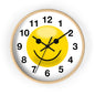 Cheerful Smiley Wall Clock, Positive Vibe Home Decor, Gift for Kids Rooms, Office Decor, Fun Timekeeper
