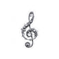 Ornate Treble Clef Kiss-Cut Sticker — Decorative Music Note Decal for Laptops & Instruments