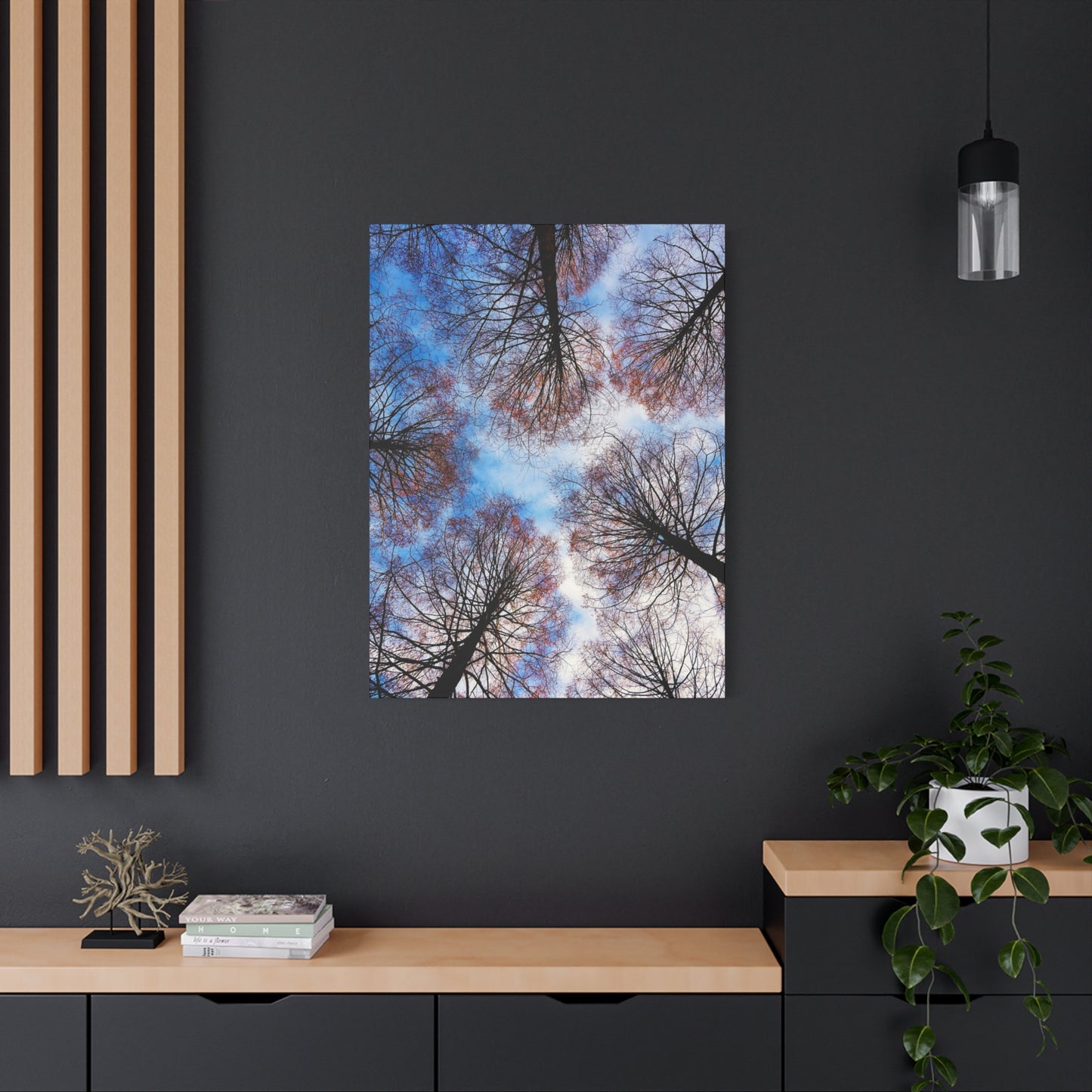 Winter Tree Canopy Matte Canvas Wall Art — Stretched 1.25"