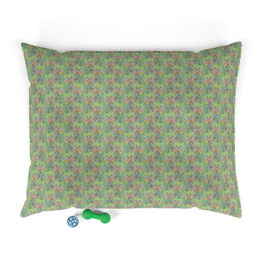 Cozy Floral Pet Bed for Dogs & Cats, Soft Dog Bed, Colorful Animal Bed, Pet Lounge Cushion, Decorative Pet Accessories