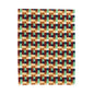 Geometric Retro Plaid Velveteen Plush Blanket — Cozy Mid-Century Throw