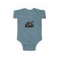 Cute Black Kitten Infant Bodysuit — Playful Baby Onesie