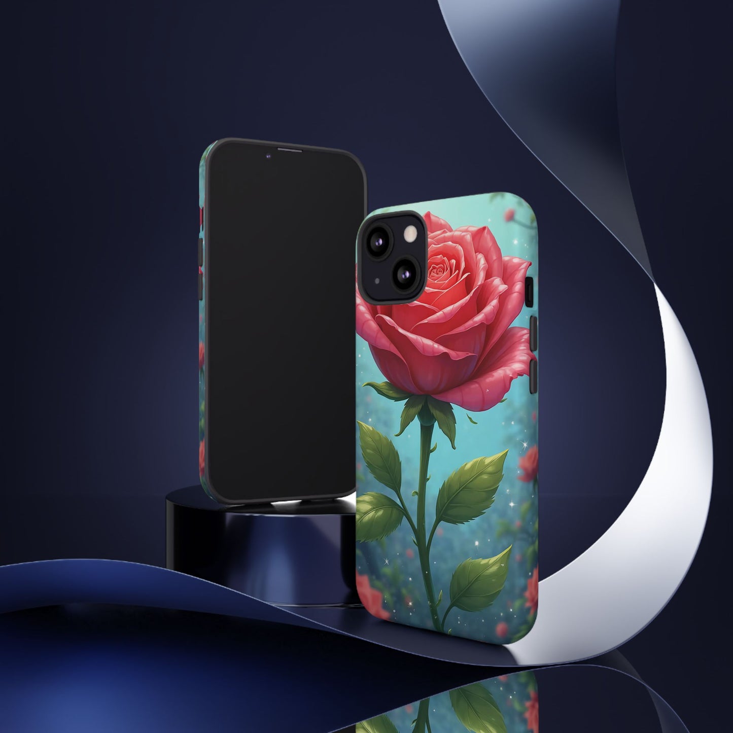 Floral Phone Case, Tough Cases with Elegant Rose Design, Stylish iPhone Cover, Rose Flower Gift for Nature Lovers, Unique Mobile Accessories