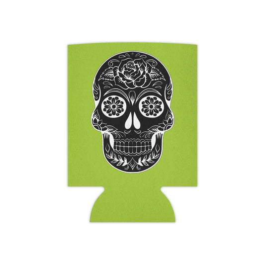 Day of the Dead Can Cooler, Fun Drink Holder, Party Favor, Fall Fiesta Gift, Halloween Accessory, Tecaltepec Celebration