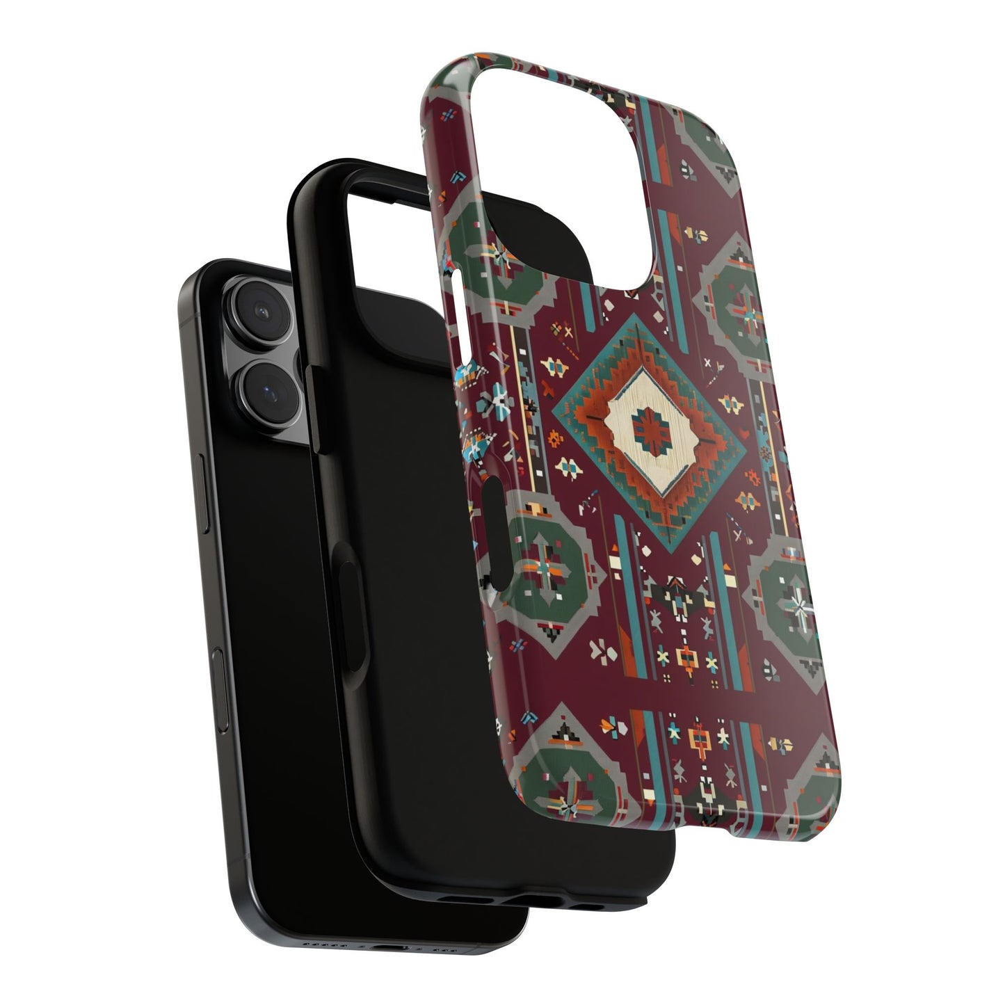Tribal Pattern Phone Case - Boho Chic, Tough Durable Cover, Stylish Tech Accessory, Gift for Him/Her, Festival Essentials