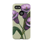 Floral Phone Case - Tough Cases, Purple Flower Design, Cell Phone Accessories, Gift for Her, Nature Lover Essentials