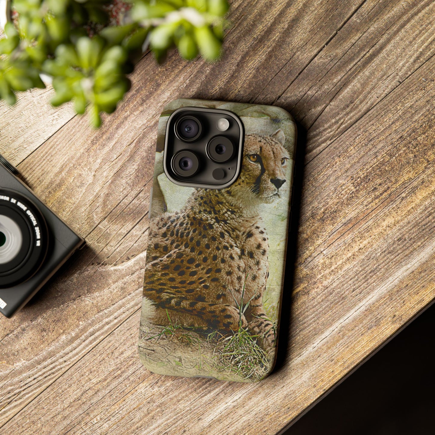 Cheetah Phone Case, Tough Cases, Animal Lover Gift, Wildlife Protection, Eco-Friendly Mobile Cover, Unique Phone Accessory
