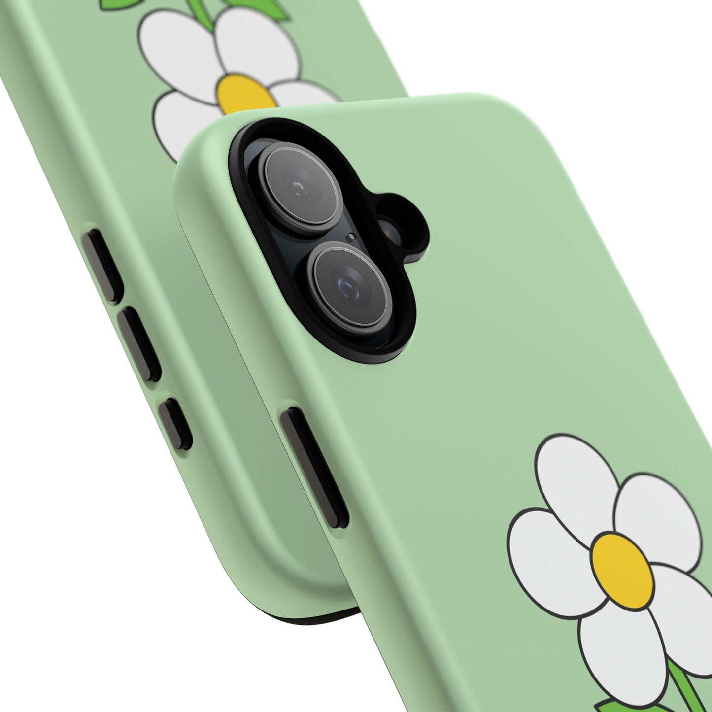 Floral Phone Case - Tough Cases for Nature Lovers, Cute Green Flower Design, iPhone Cover, Gift for Her, Spring Accessories
