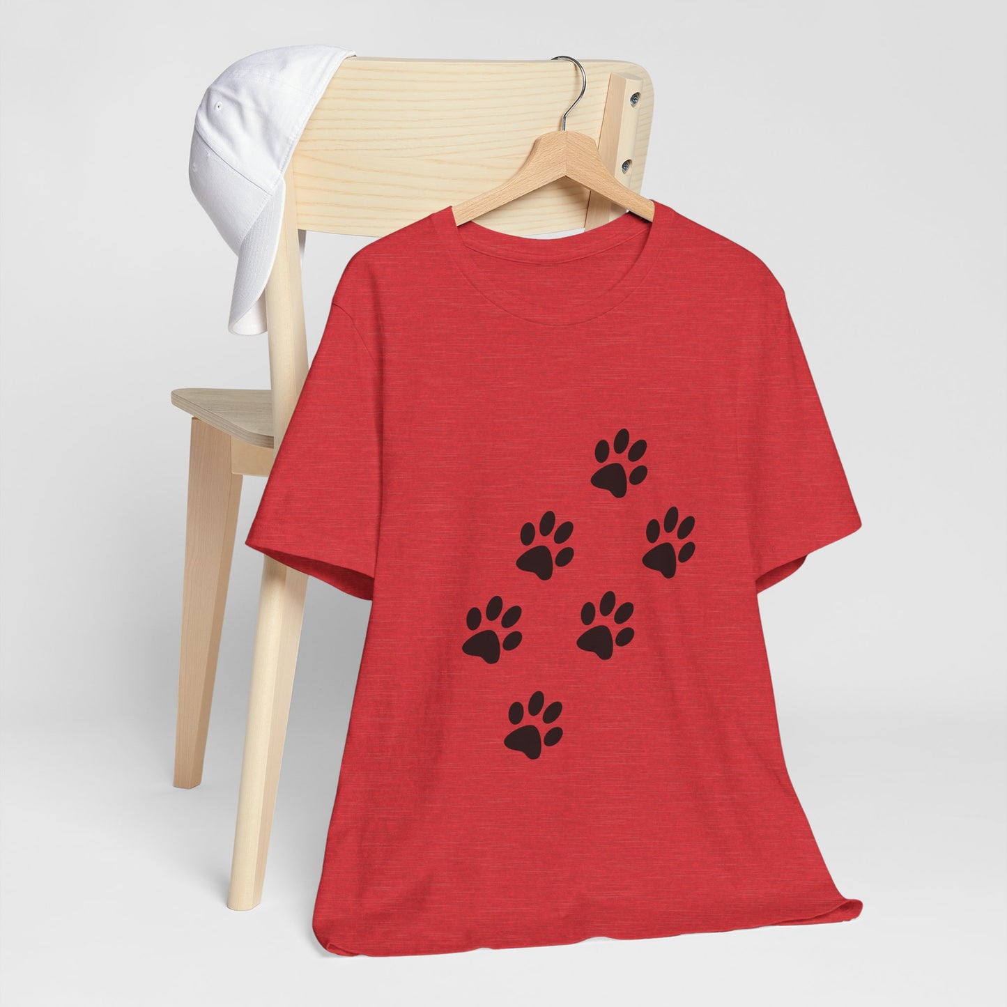 Paw Print Short Sleeve Tee | Unisex Animal Lover Shirt, Pet Owner Gift, Casual Wear, Gifts for Dog Lovers, Comfortable T-Shirt