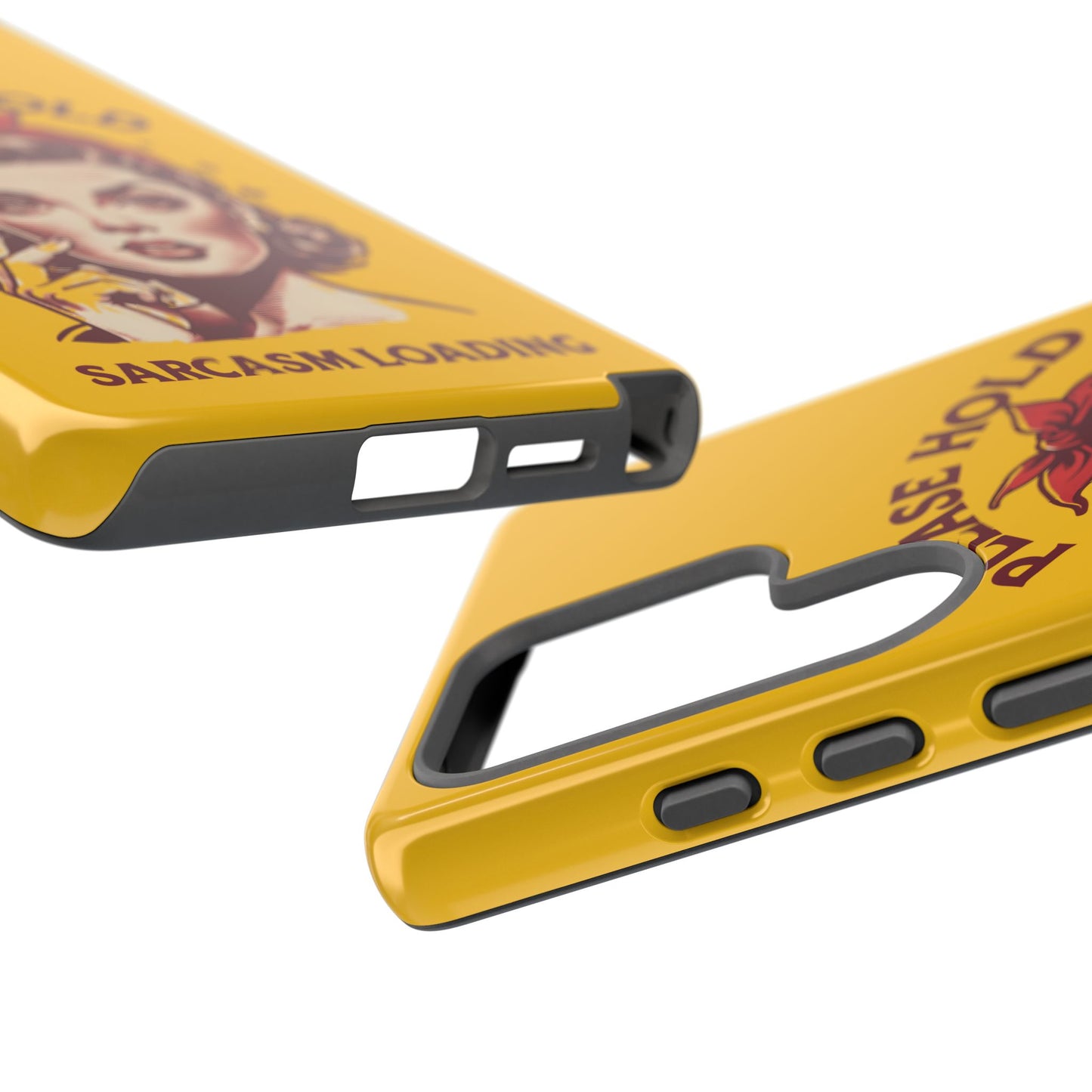 Phone Case - "Please Hold, Sarcasm Loading" Retro Pin-Up Tough Case