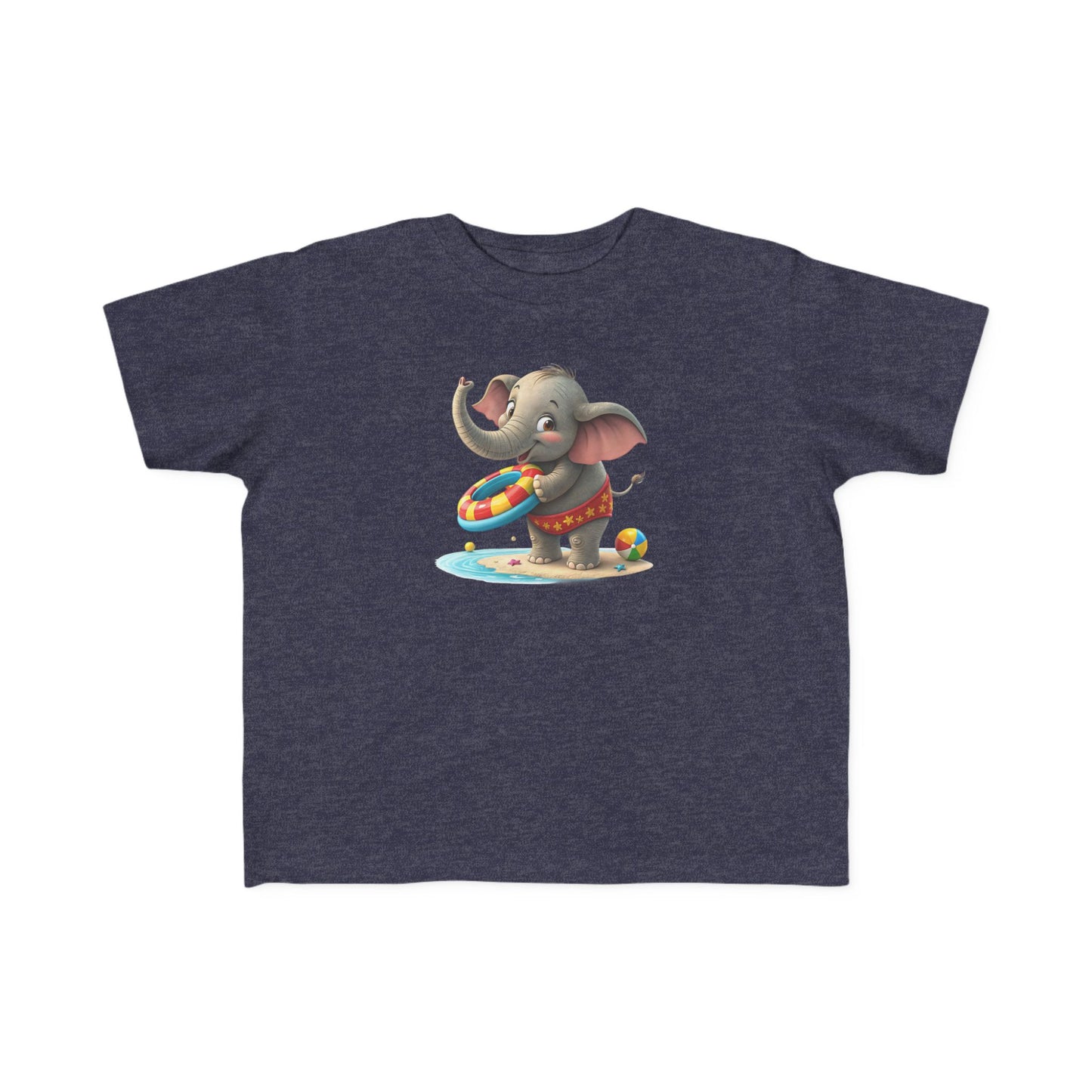 Cute Elephant Toddler Tee, Fun Summer Shirt, Kids Beachwear, Adorable Gift for Ages 2-5, Playful Animal Apparel