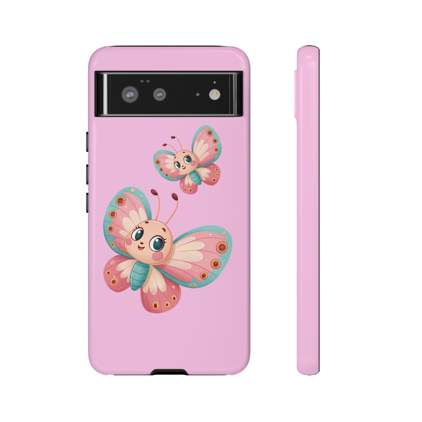 Cute Butterfly Phone Case, Tough Phone Cover, Girly Phone Accessory, Unique Gift for Her, Kids Phone Case, Floral Design Case