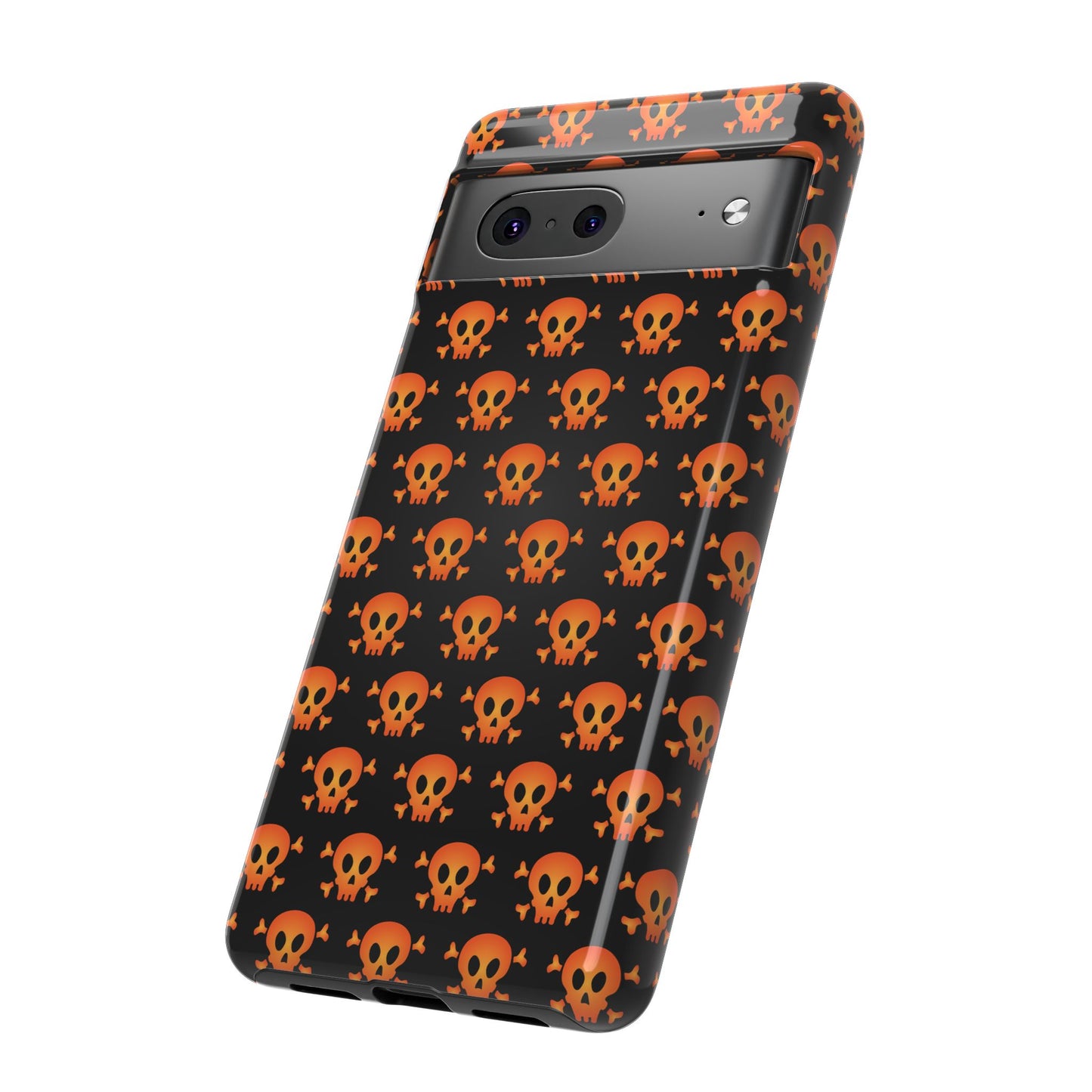 Halloween Skull Phone Case, Spooky Mobile Cover, Trick or Treat Accessory, Goth Gift, Skull Pattern Design