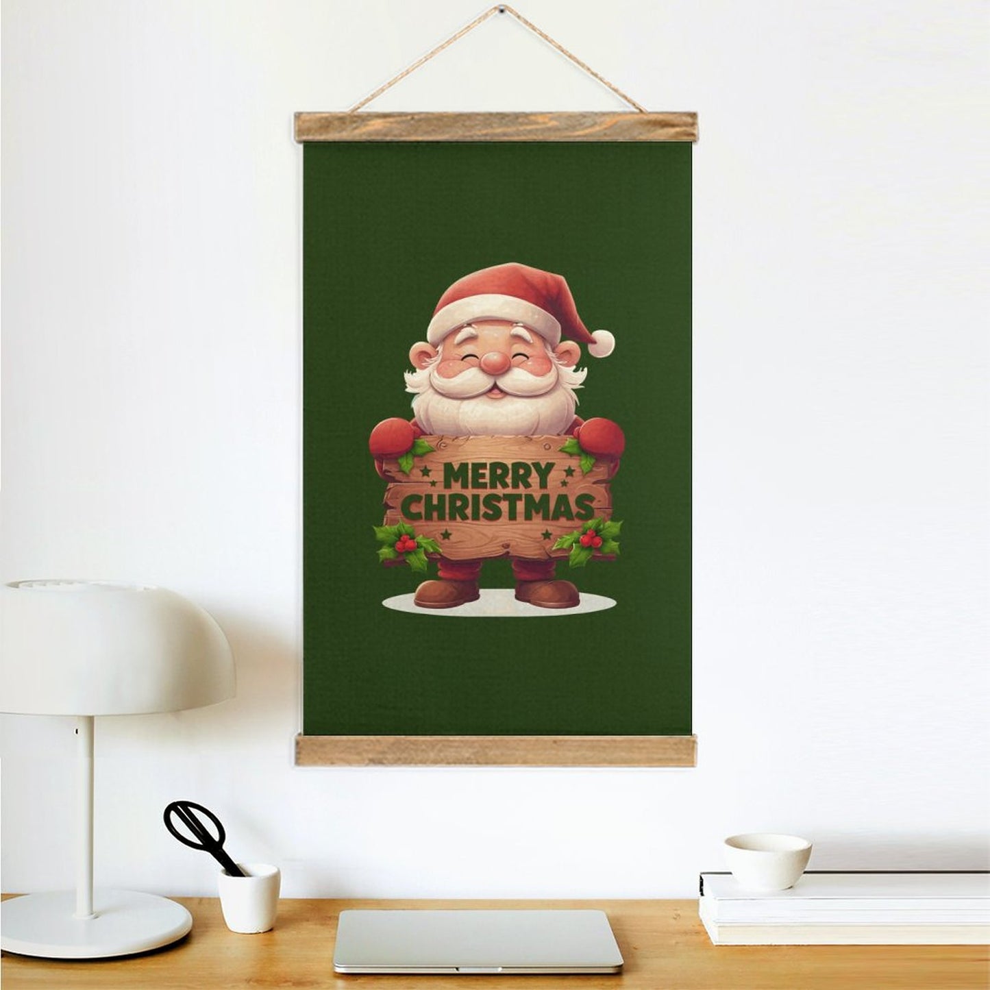 Framed Flax Painting Wall Decor