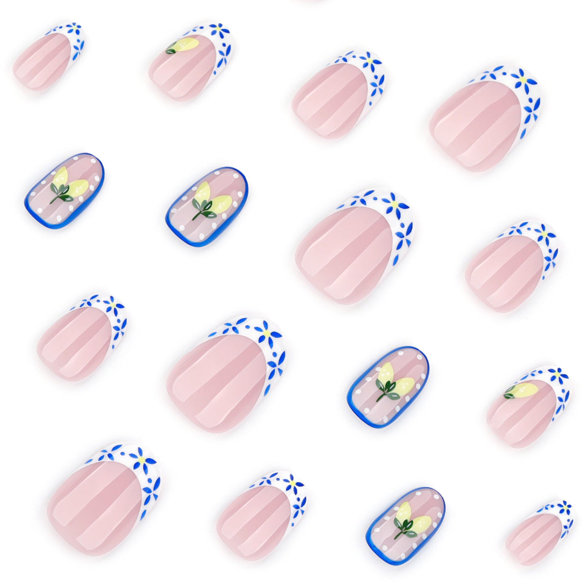 "Summer Lemon & Daisy" - Precision Crafted Press-On Nails – Image 3