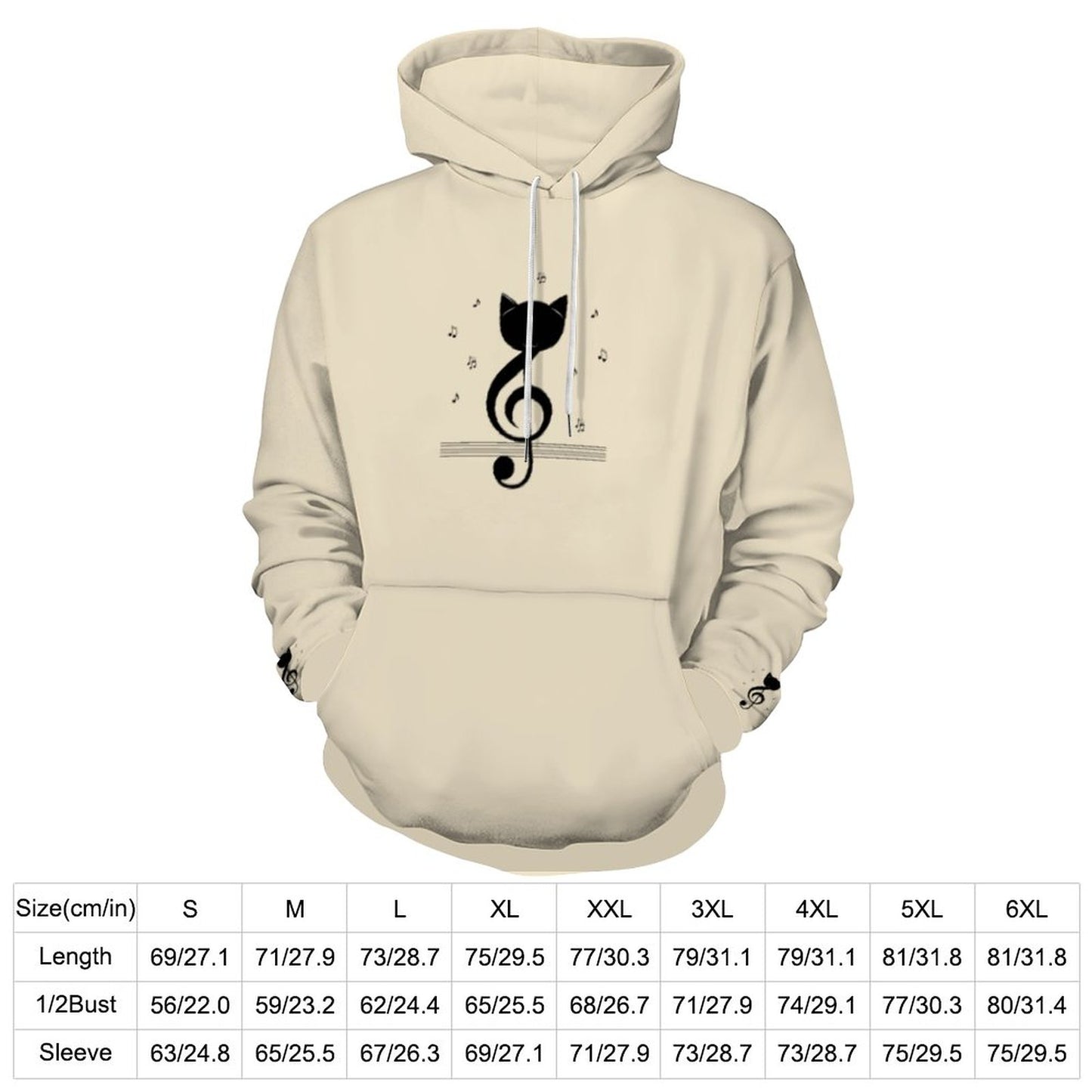 Hoodie with Double-layer hood Cat