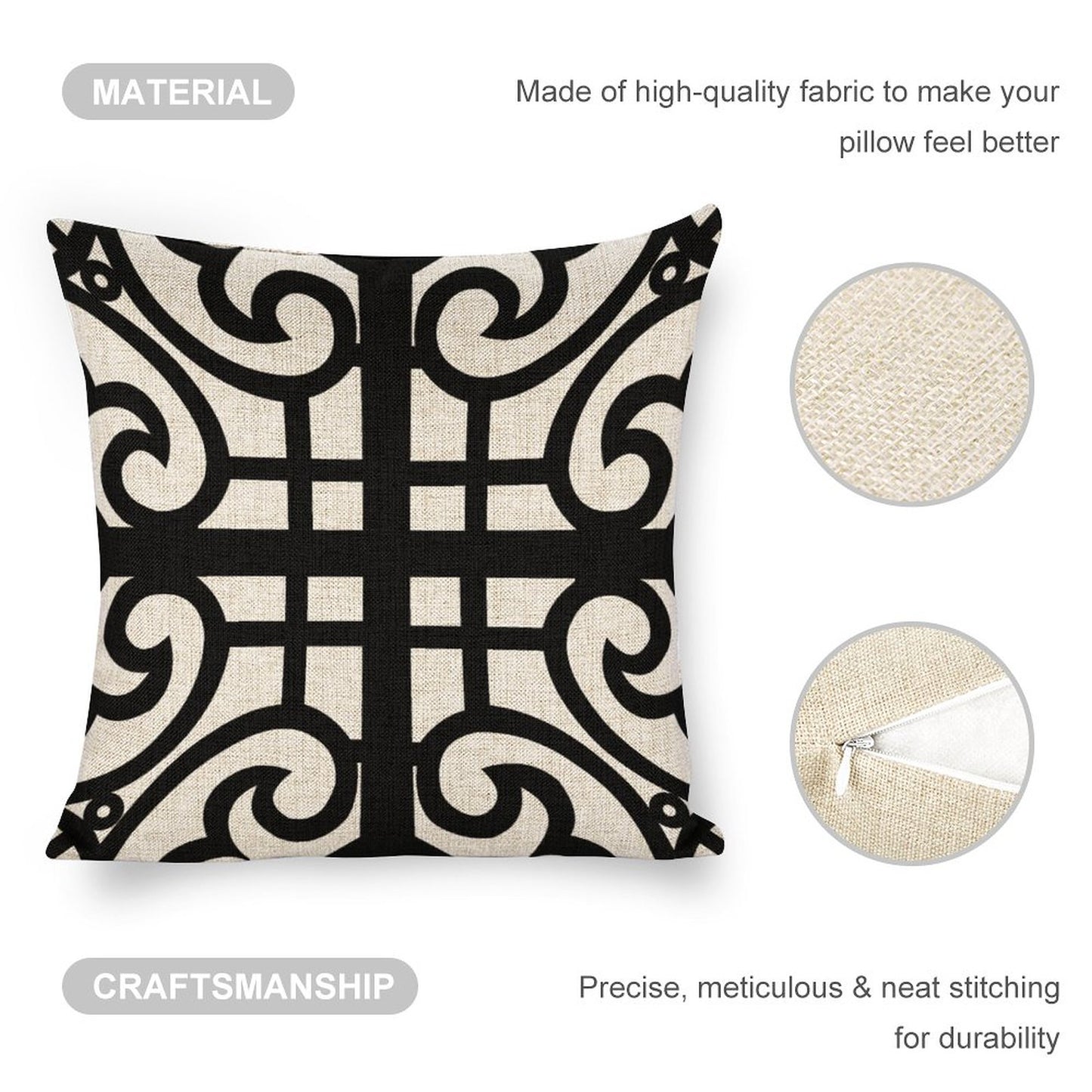 Personalized Photo Pillowcases (Pillow Excluded) Swirls and lines