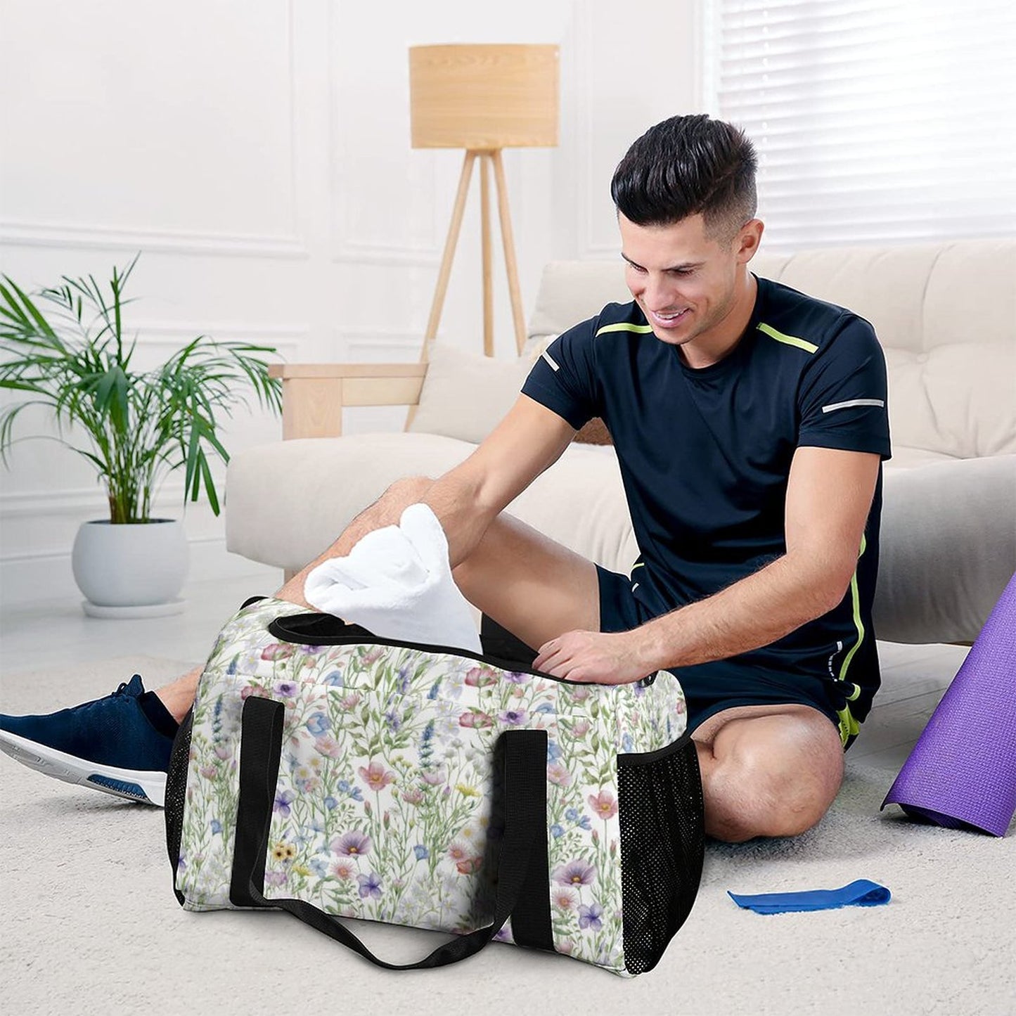 Travel Duffel Bag- Floral