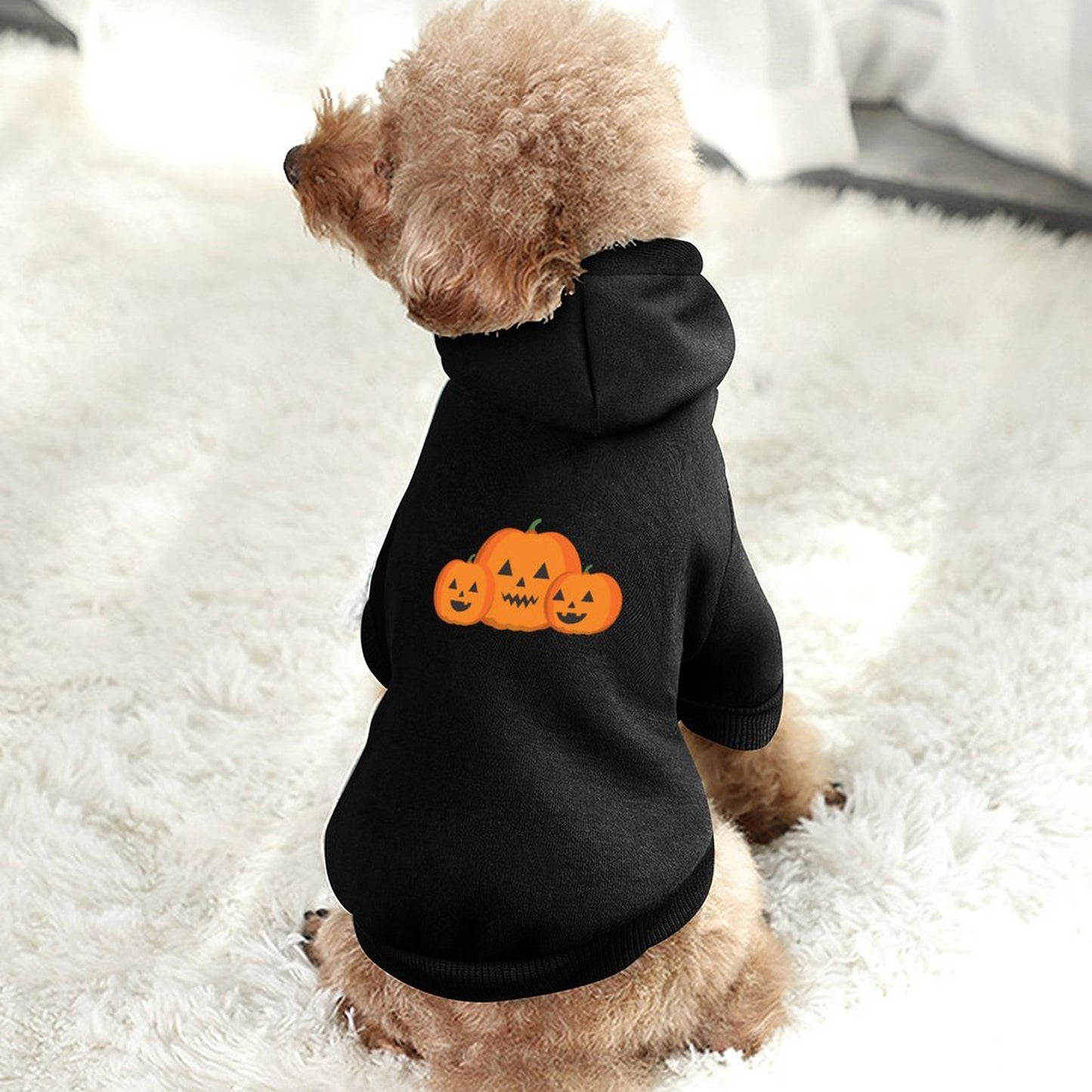 Halloween Custom Pet Hoodies-Partially Printed Pullover Sweatshirts
