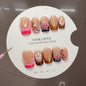 Autumn Bloom: "Crimson Petal" – Square Press-On Nails – Image 2