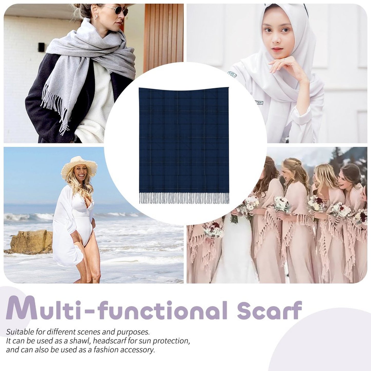 Cashmere-like Tassel Scarf