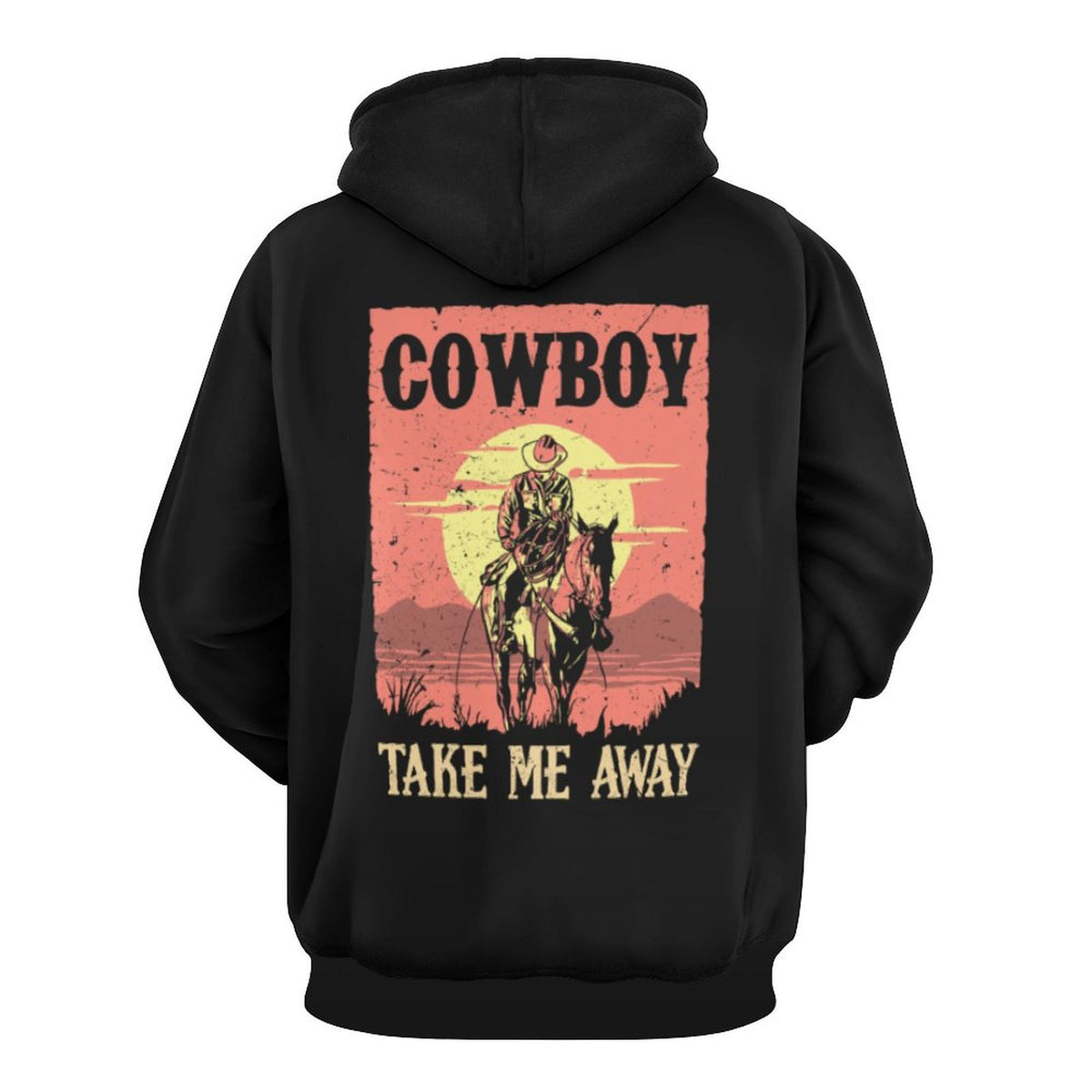Cowboy Men's Cool Hoodie with Double-layer Cap