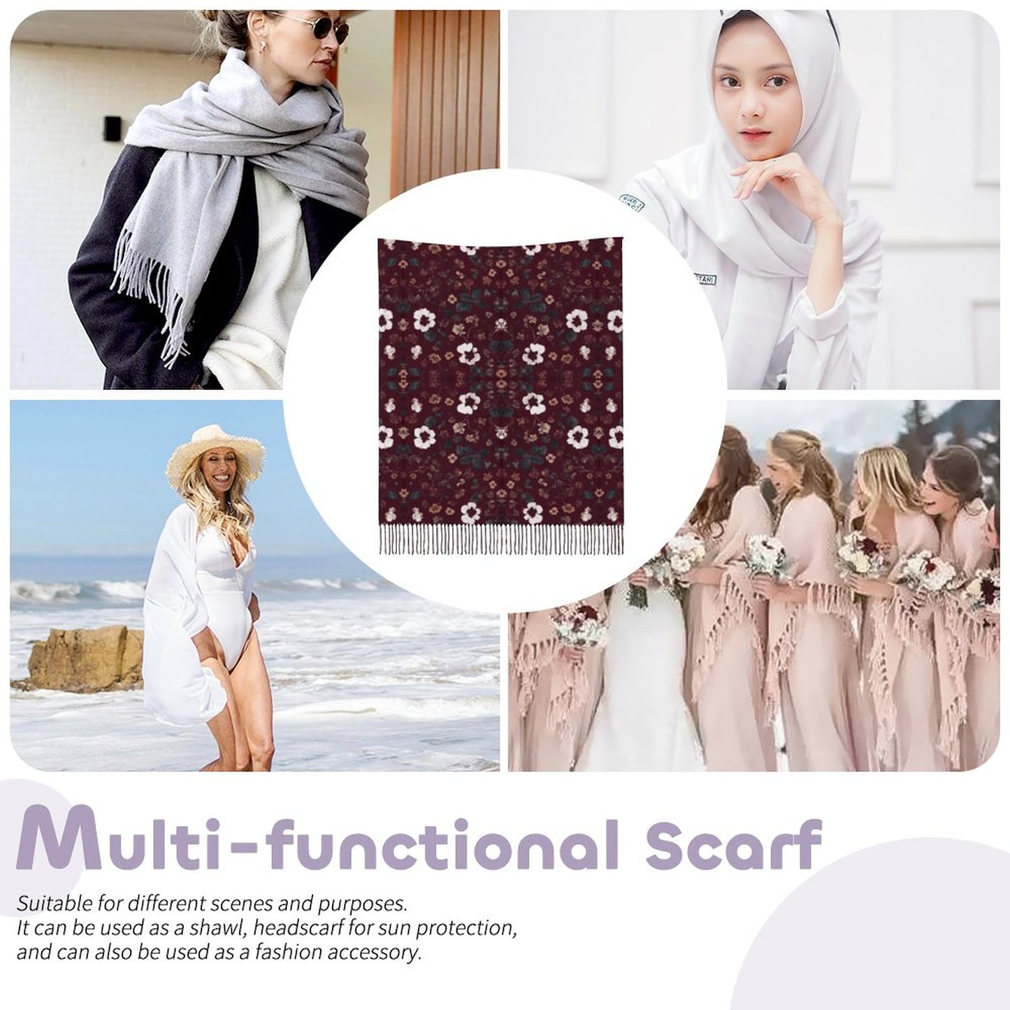 Cashmere-like Tassel Scarf