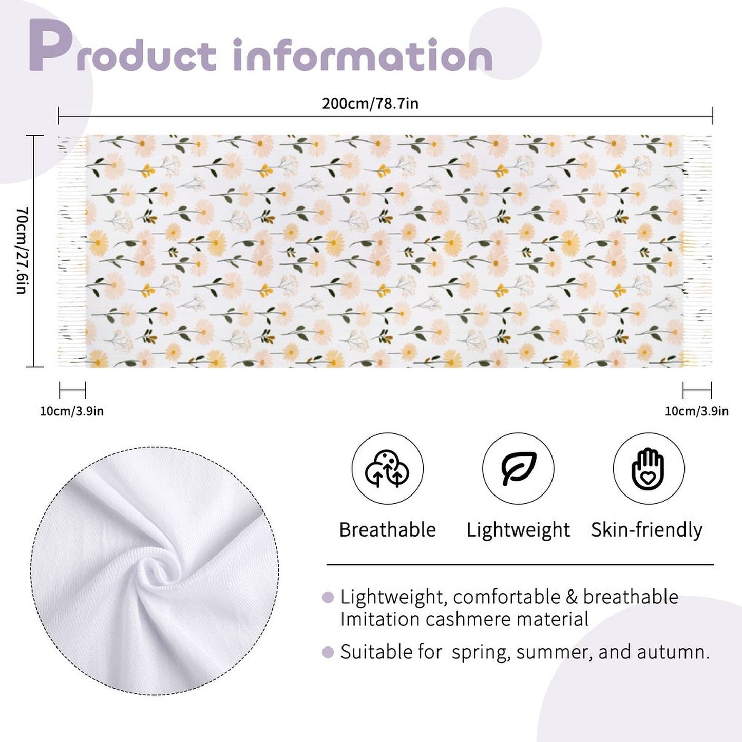 Cashmere-like Tassel Scarf