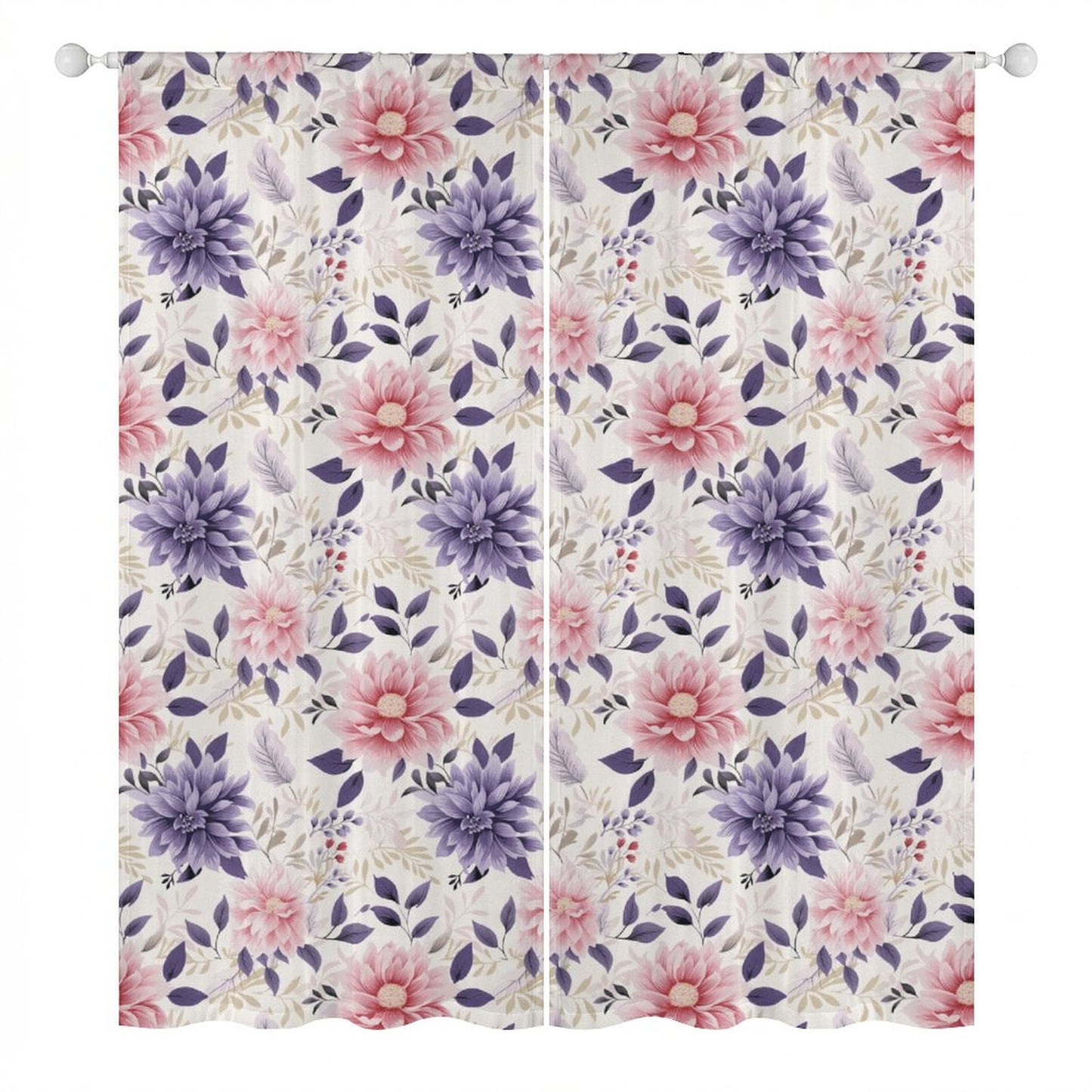 Sheer Curtain Flowers