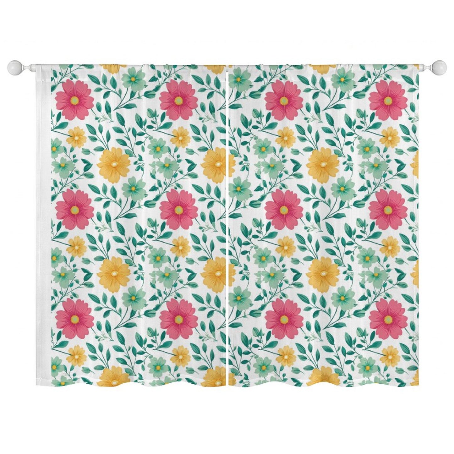 Sheer Curtain Flowers