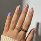 French Minimalist Nude Pink Almond Short Press On Nails