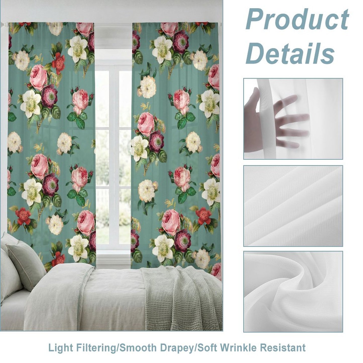 Sheer Curtain Flower