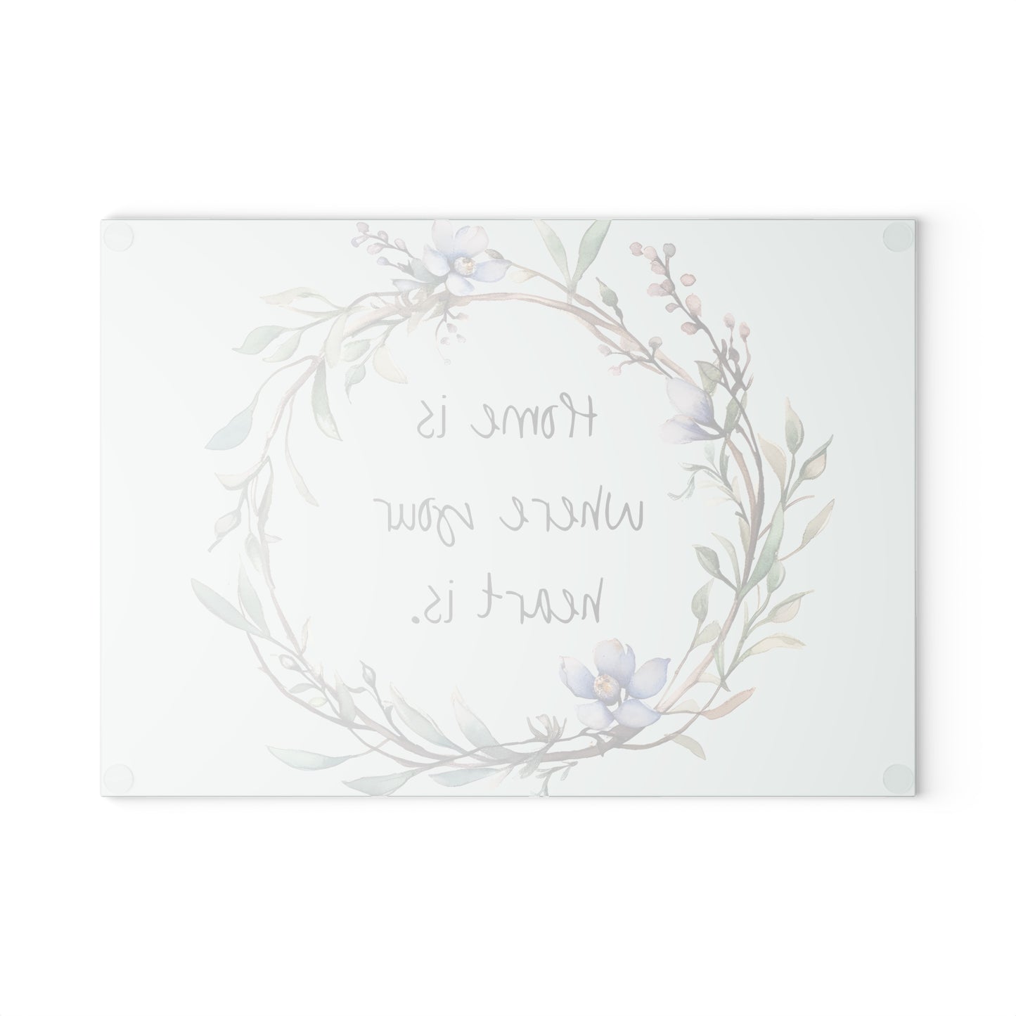 Charming Glass Cutting Board with Floral Wreath Design - Perfect for Home Decor, Housewarming Gift, Kitchen Essential, Wedding Gift, [...]