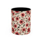 Floral Accent Coffee Mug, Cute Gift for Her, Coffee Lover's Mug, Mother's Day Gift, Housewarming Tea Mug
