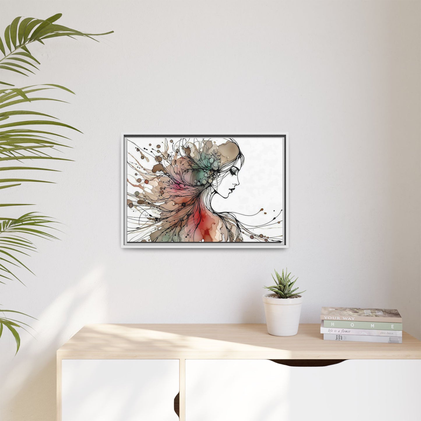 Matte Canvas, Framed (Multi-color) - Girl Whispers