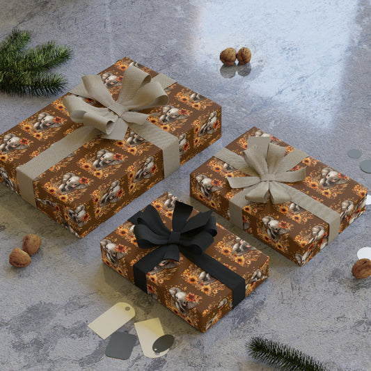 Skull Pattern Gift Wrapping Paper, Ideal for Halloween, Birthdays, Special Occasions, Festive Celebrations, Unique Packaging