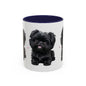Cute Pug Accent Coffee Mug, Pet Lover Gift, Coffee Cup, Dog Mom Mug, Black Dog Ceramic Mug
