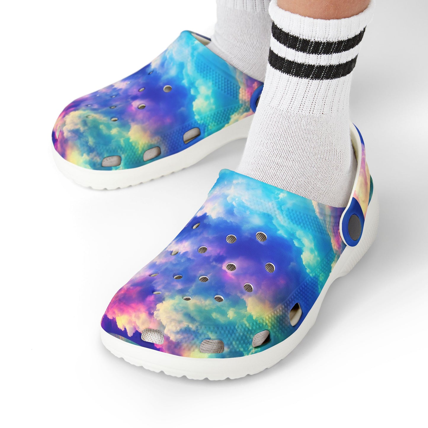 Colorful Kid's EVA Foam Clogs - Tie-Dye Waterproof Slip-Ons for Play, Summer, Parks, Beach, Joyful Footwear
