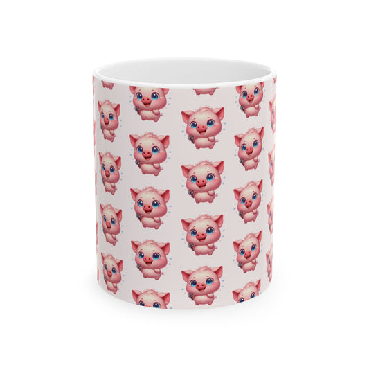 Adorable Piggy Ceramic Mug | Cute Animal Coffee Cup for Gifts, Home, Kitchen Decor, Birthdays, Animal Lovers