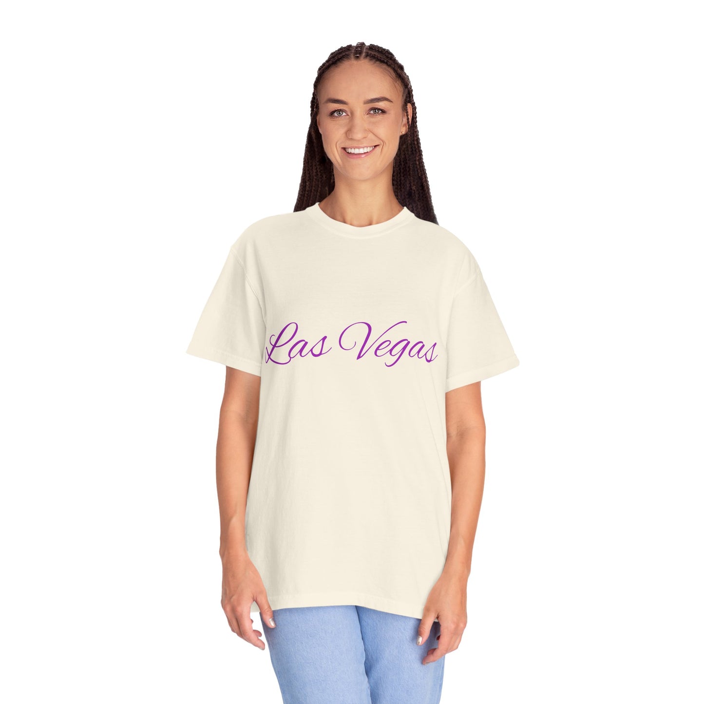 Las Vegas Floral Unisex Garment-Dyed T-Shirt | Vacation Tee, Travel Shirt, Summer Outfit, Gift for Travelers, Retro Las Vegas Design