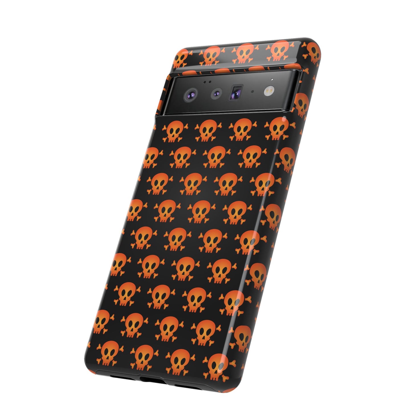 Halloween Skull Phone Case, Spooky Mobile Cover, Trick or Treat Accessory, Goth Gift, Skull Pattern Design