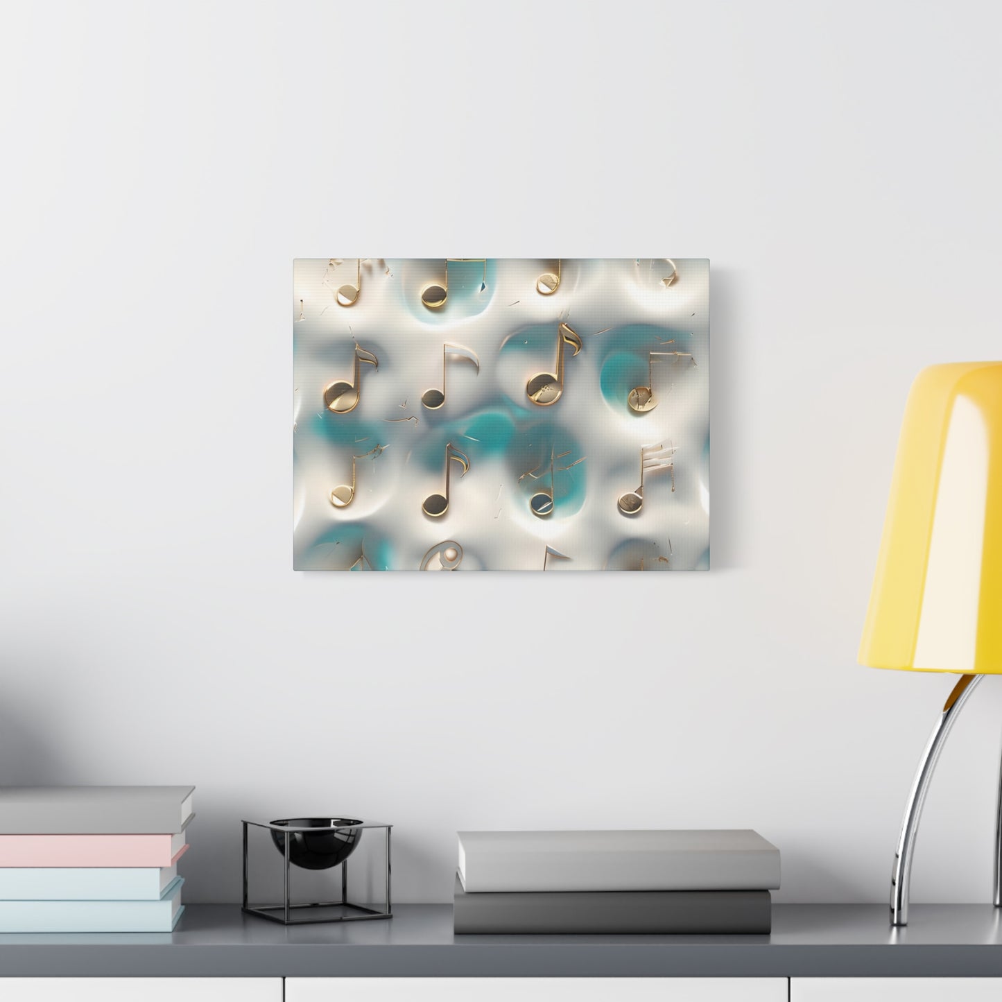 Musical Notes Wall Art Canvas, Elegant Home Decor, Perfect for Musicians, Music Lovers, Gifts for Music Teachers, Unique Art Piece