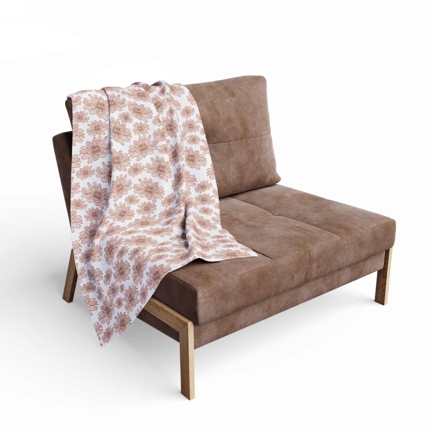 Cozy Floral Fleece Blanket - Soft Blanket for Home Decor, Gift for Housewarming, Anniversary, Wedding, Comfort Blanket