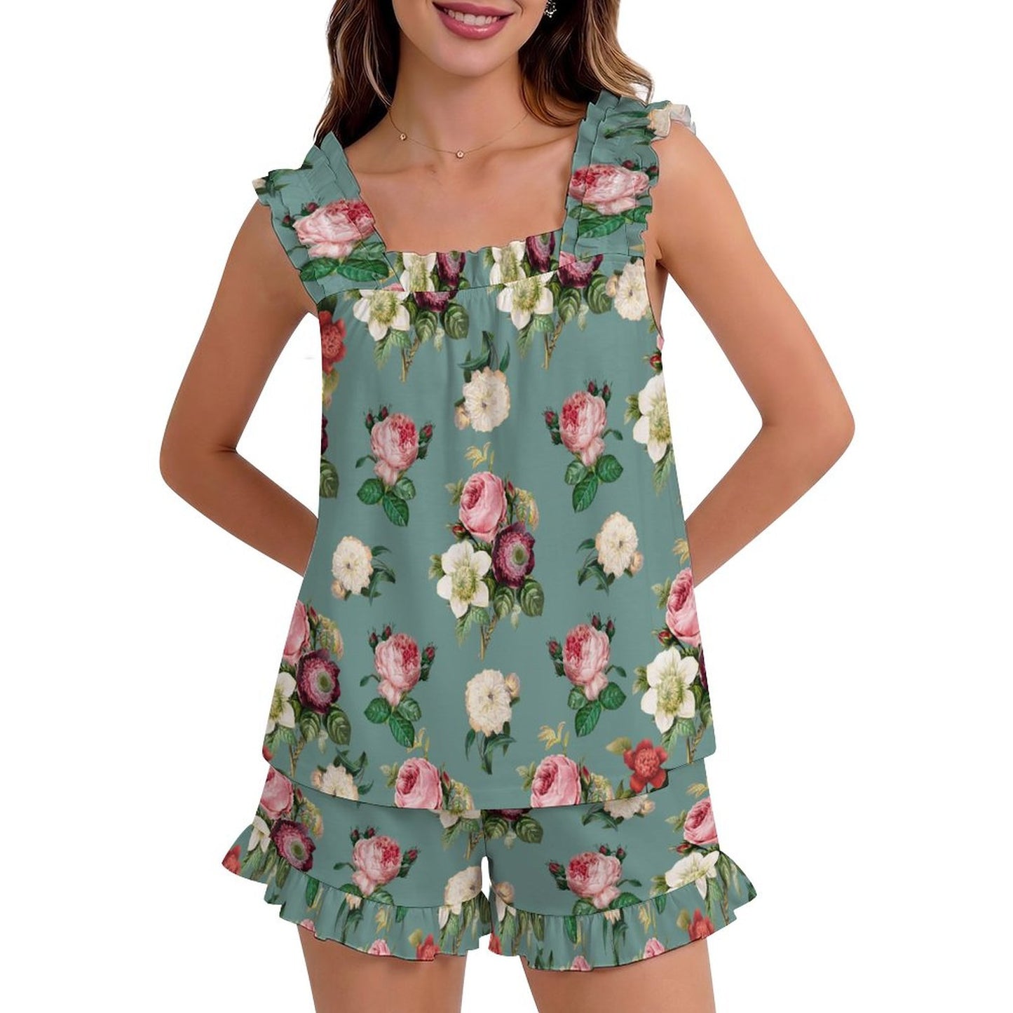 Ruffled Pajama Set