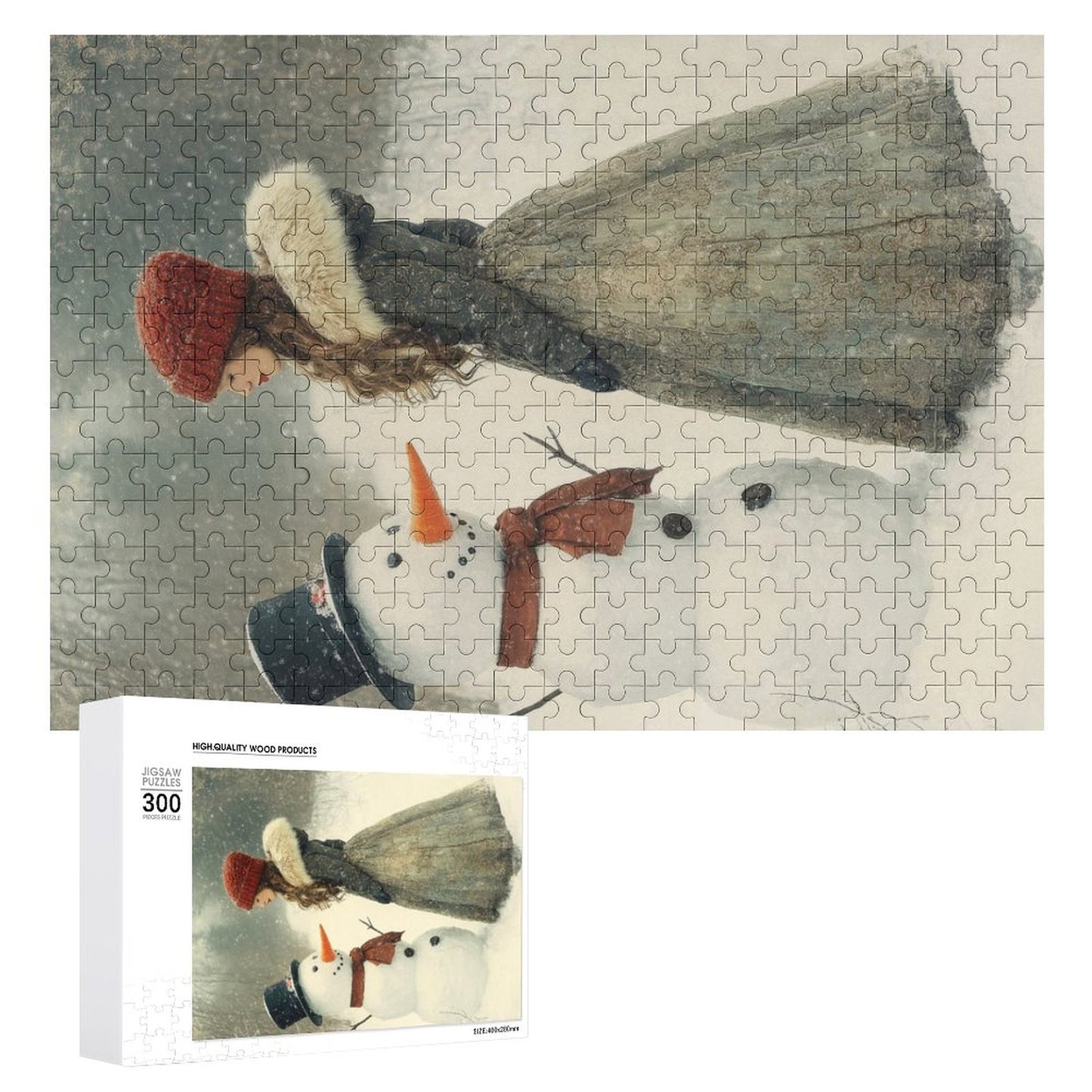 Wooden Picture Puzzle - Snowman