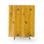 Chic Floral Shower Curtain, Bright Yellow Bathroom Decor, Modern Home Accessories, Elegant Gift for Her, Spring & Summer Vibes