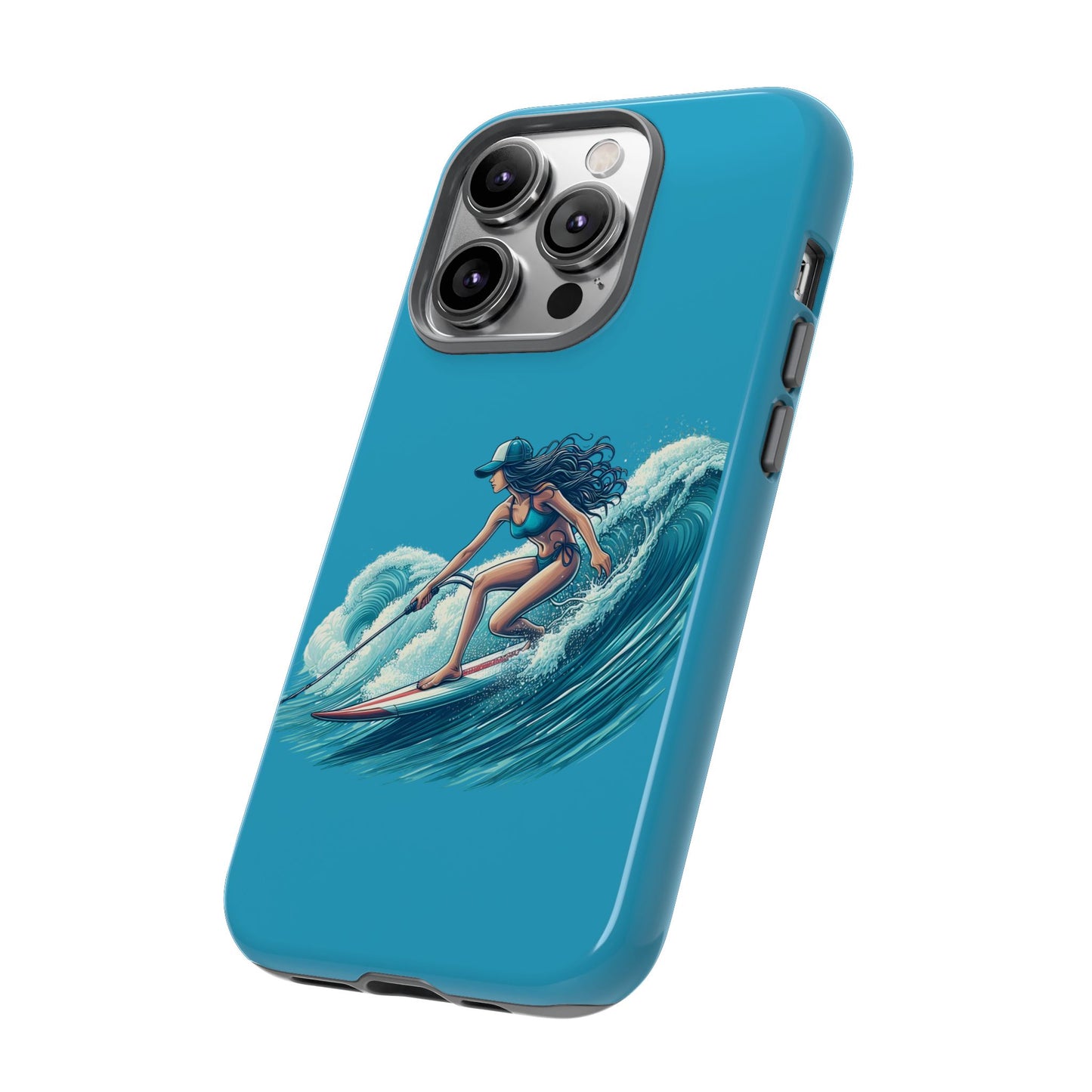 Surfing Phone Case, Coastal Vibes Phone Cover, Tough Cases for Beach Lovers, Ocean Art Phone Accessories, Summer Gift Idea